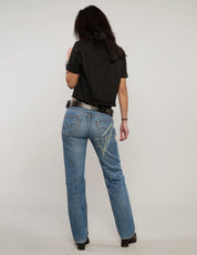 Laser Printed ST Jeans in Blue