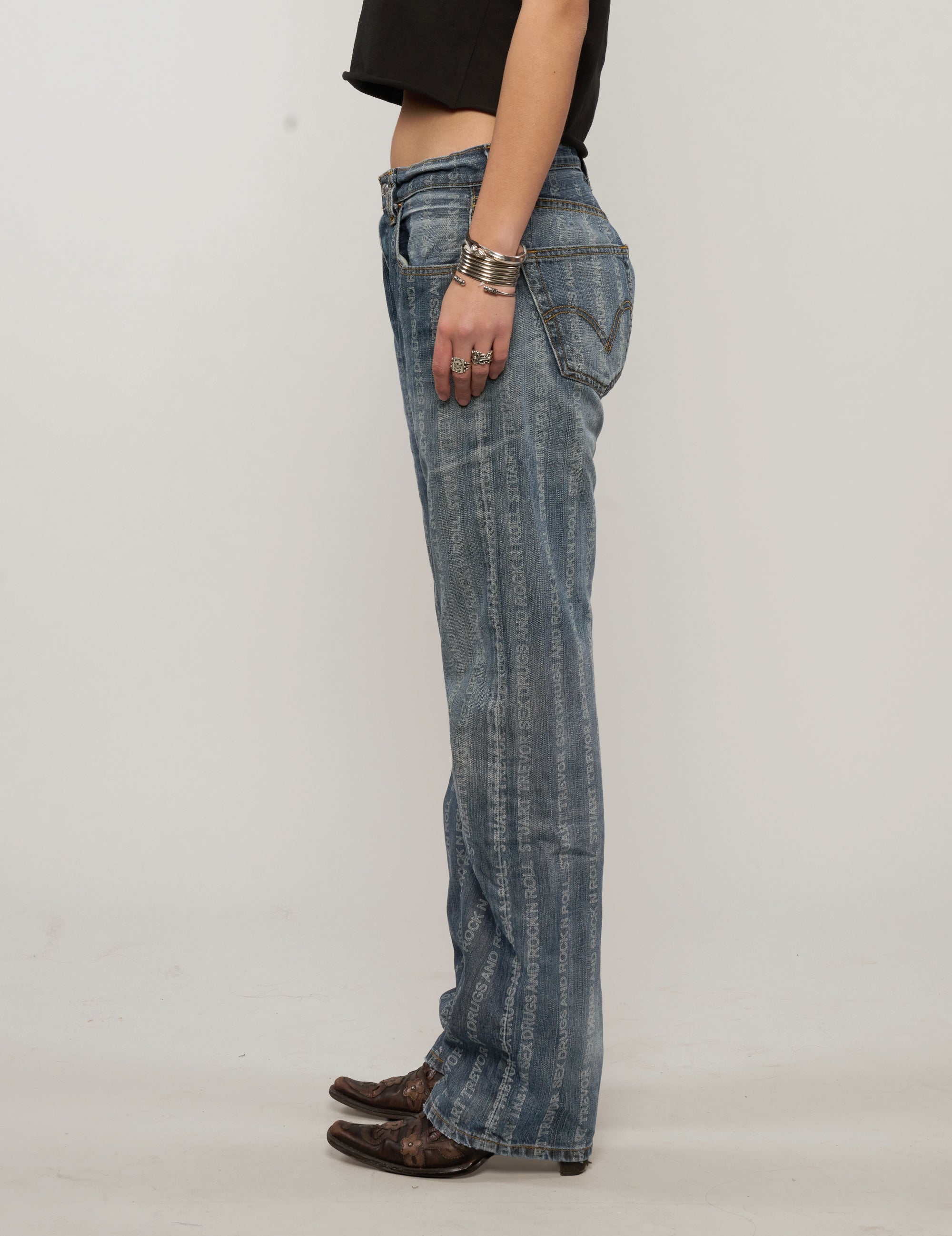S'x D'ugs and Rock N Roll Jeans - Washed Denim