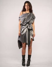 The Pirate Dress – Gunmetal Taffeta
