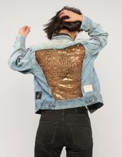 Vintage Patched Party Back Denim Jacket