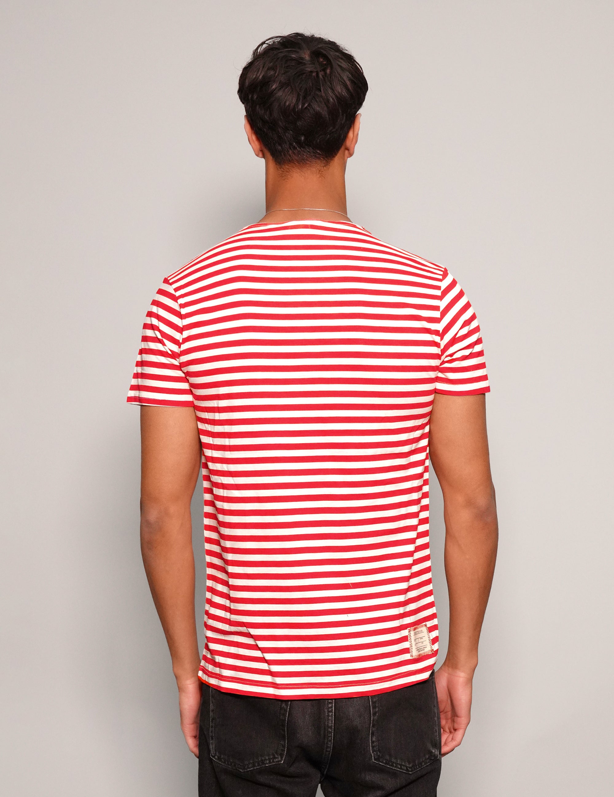 Men's Vintage Red Striped T-Shirt | Stuart Trevor