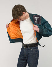 MA-1 Light Weight Patched Bomber Jacket in Navy