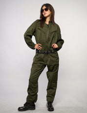 Vintage Luftwaffe Jumpsuit in Dark Olive