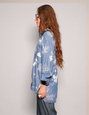 Chemise en jean à imprimé safari