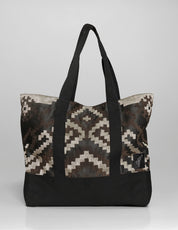 ST Holdall Bag - Geometric Cotton Jacquard in Brown