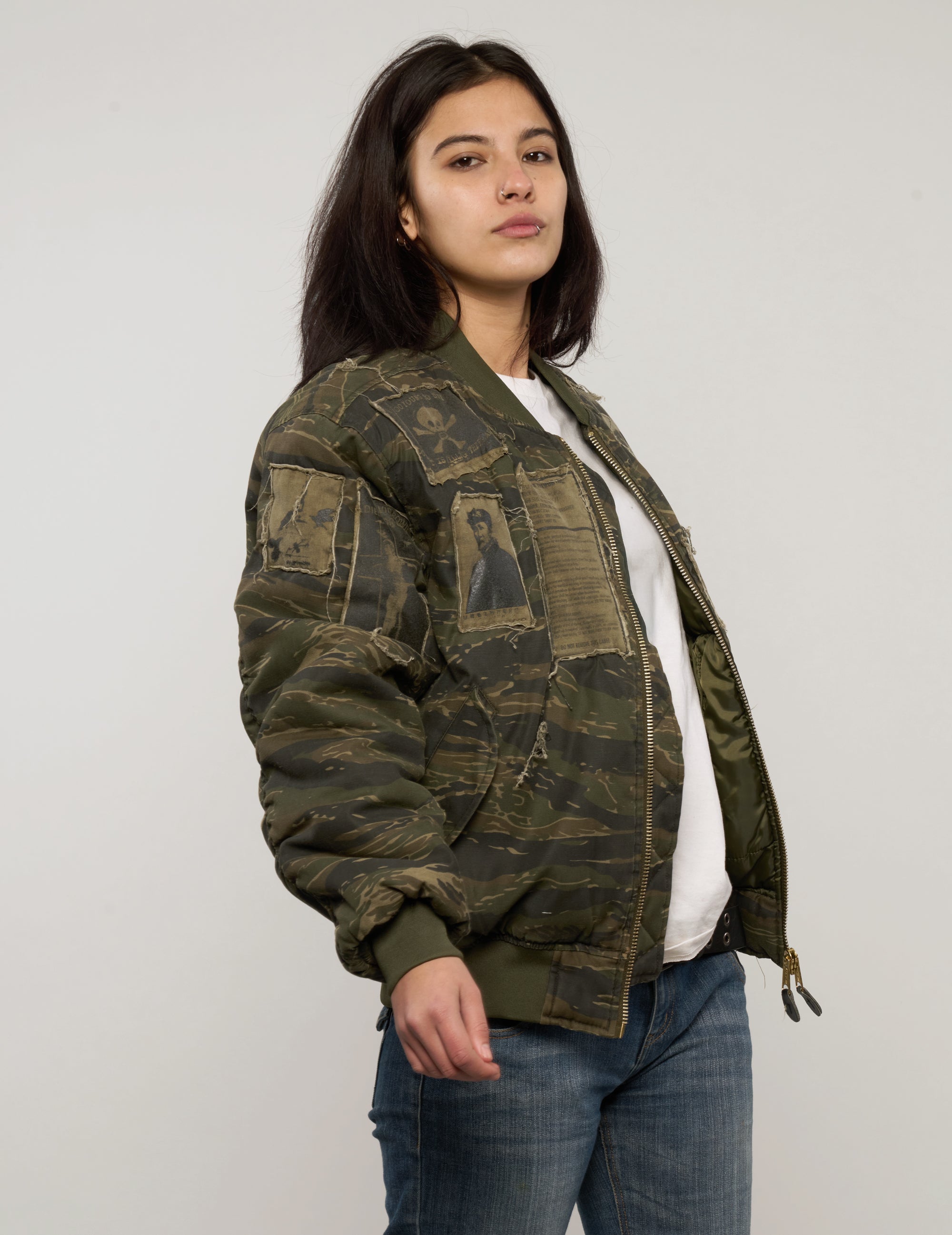 MA-1 Patched Bomber in Tiger Camo