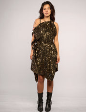 The Pirate Dress – Black & Gold Sequin