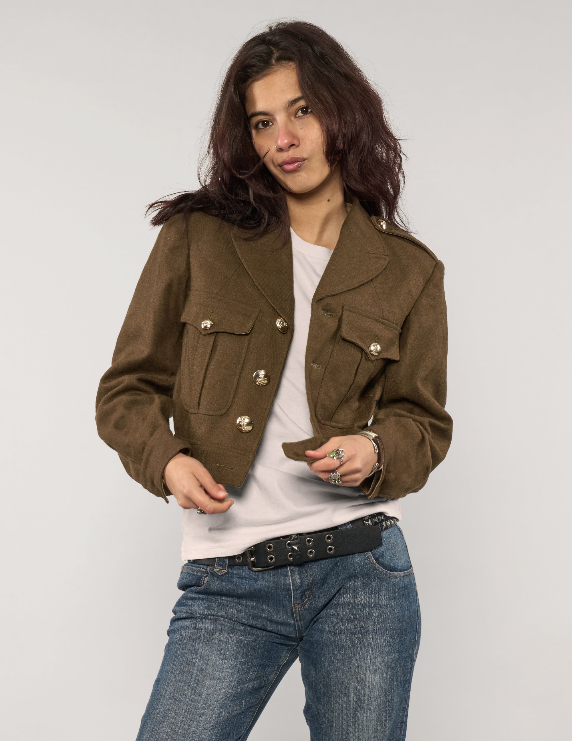 Französische kurze Militär-Blousonjacke