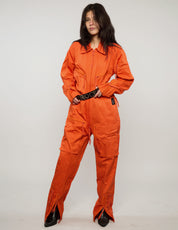Military Style Jumpsuit in Orange