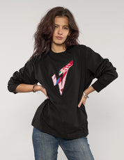 ST 'A Lad Insane' Long Sleeve Logo Tee in Black