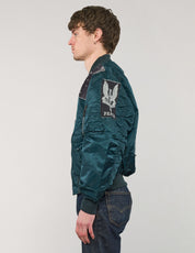 MA-1 Light Weight Patched Bomber Jacket in Navy