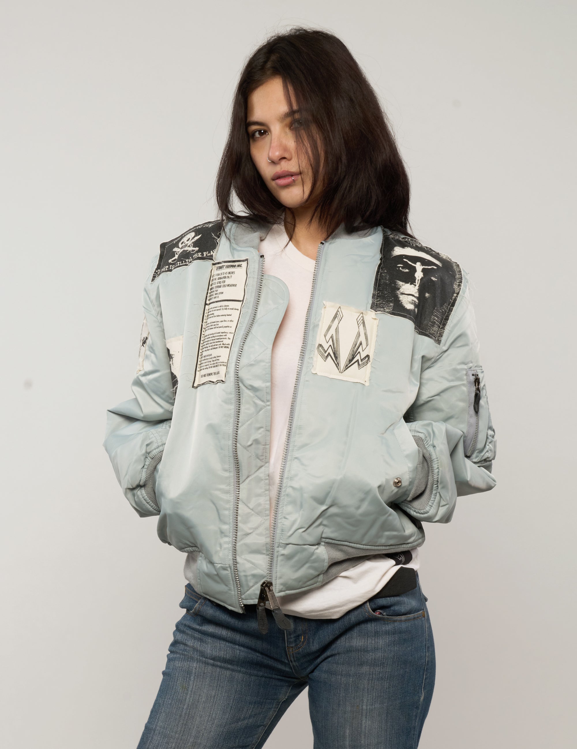 MA-1 Patched Bomber in Grey