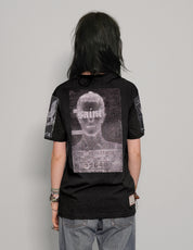 'Saint' Multipatch T-Shirt in Black