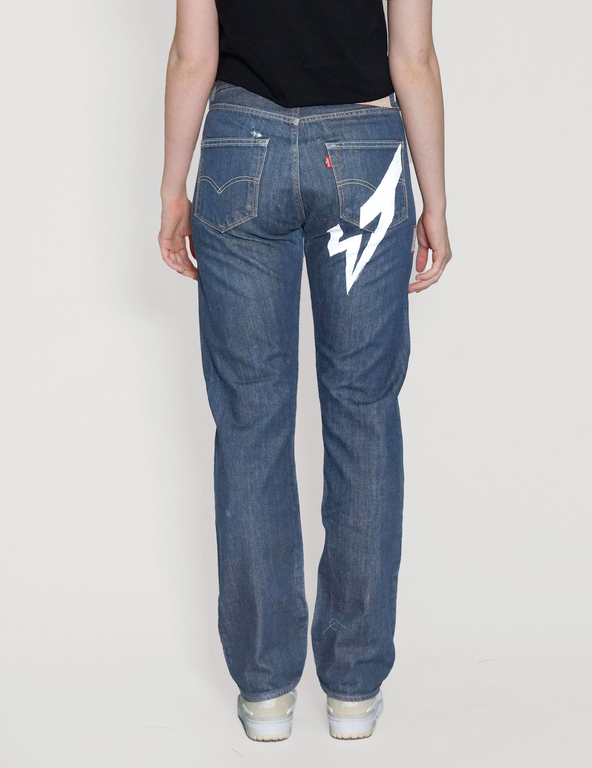 'Love Will Tear Us Apart' Jeans in Blue