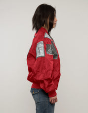 Blouson aviateur léger MA-1 avec écussons, couleur marine