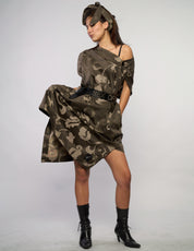 The Pirate Dress – Olive Barogue Jacquard