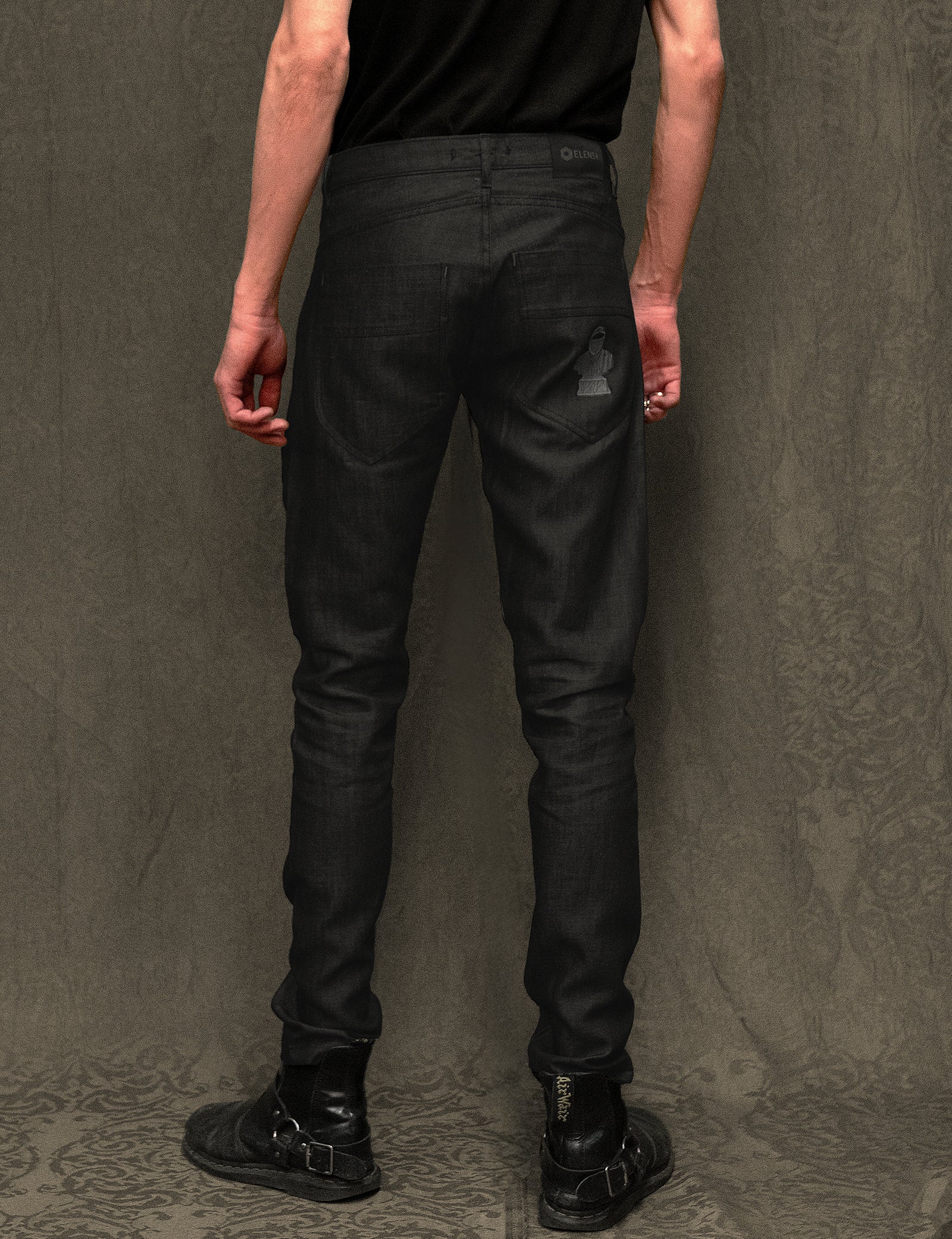 IMMORTAL Button Down Jeans in Black