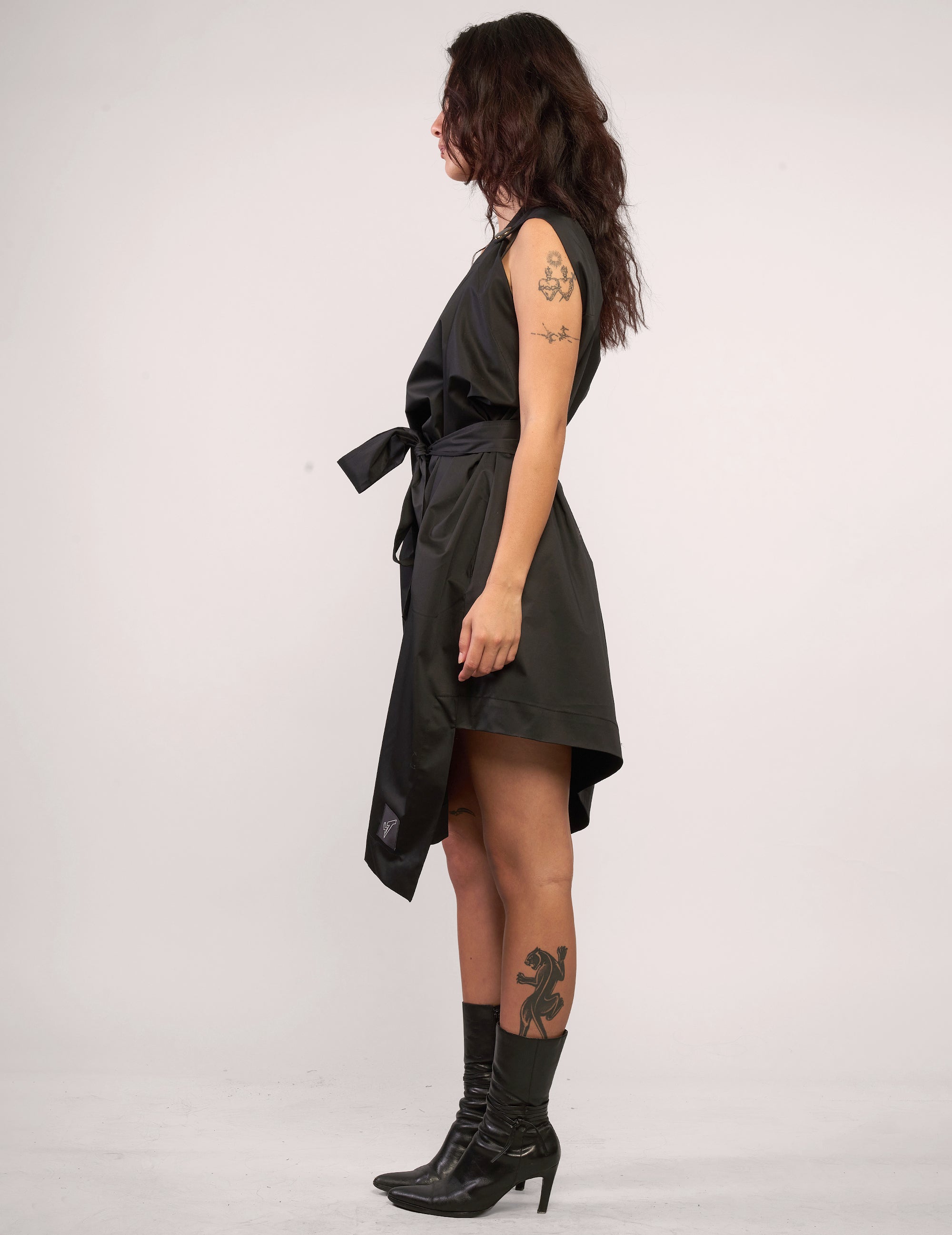 The Pirate Dress – Black Cotton Sateen