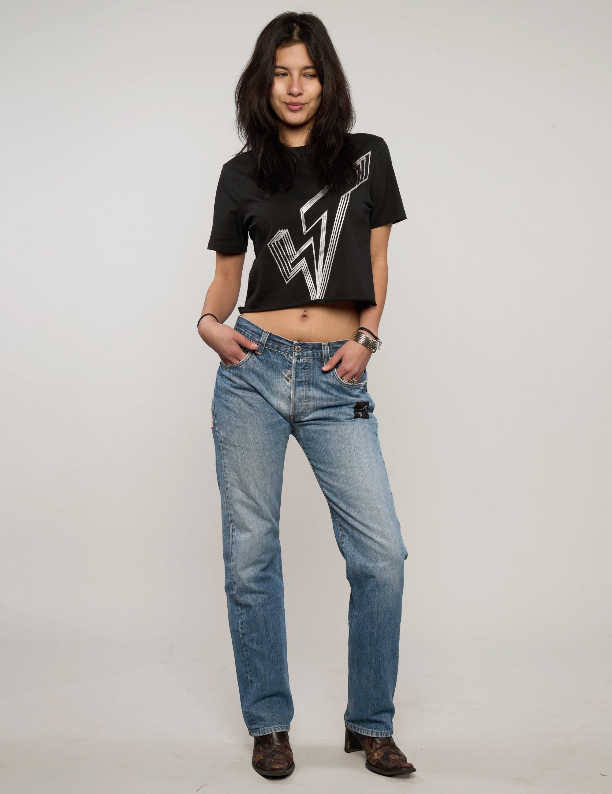 Laser Printed ST Jeans in Blue