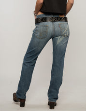 Laser Printed ST Jeans in Indigo