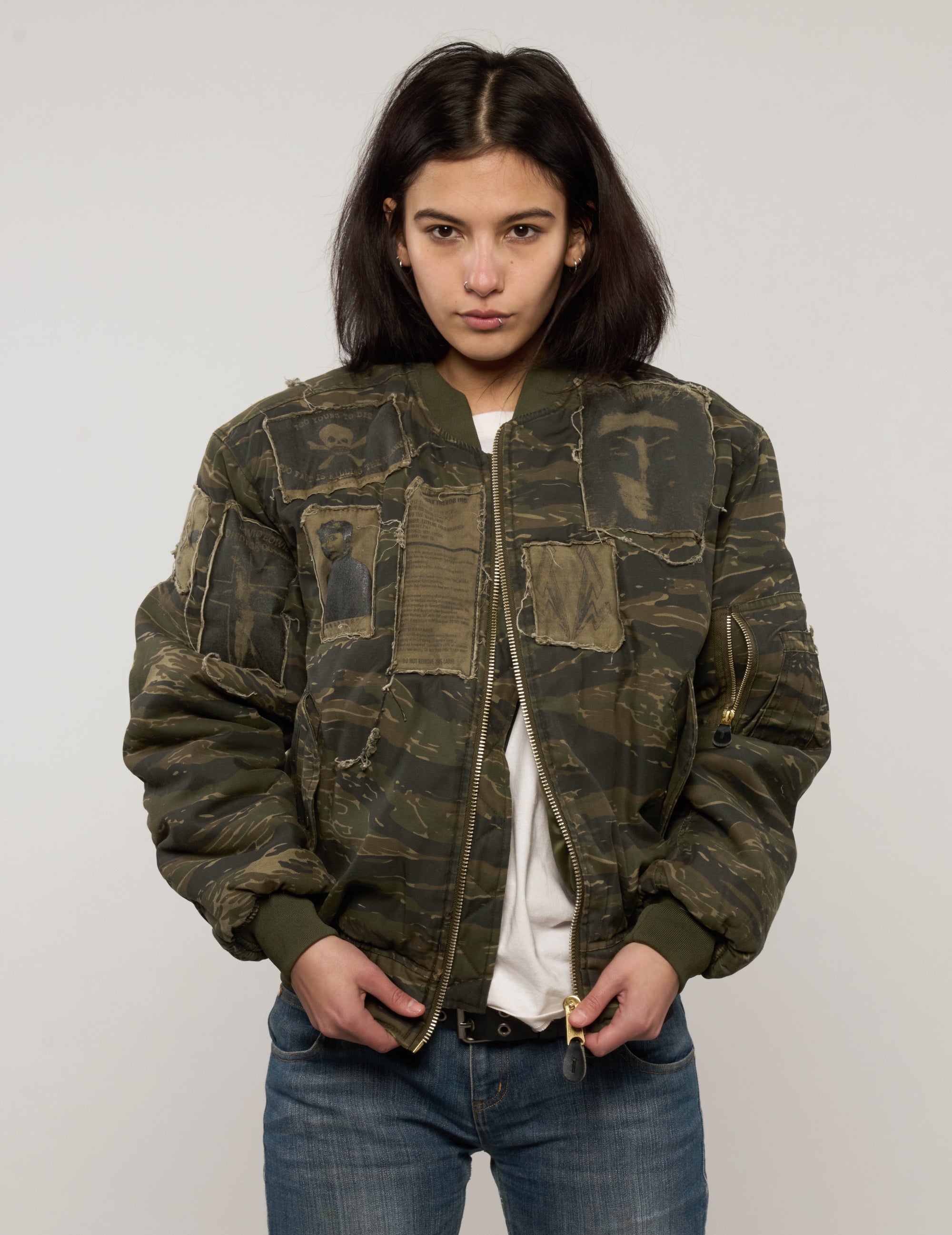 MA-1 Patched Bomber in Tiger Camo