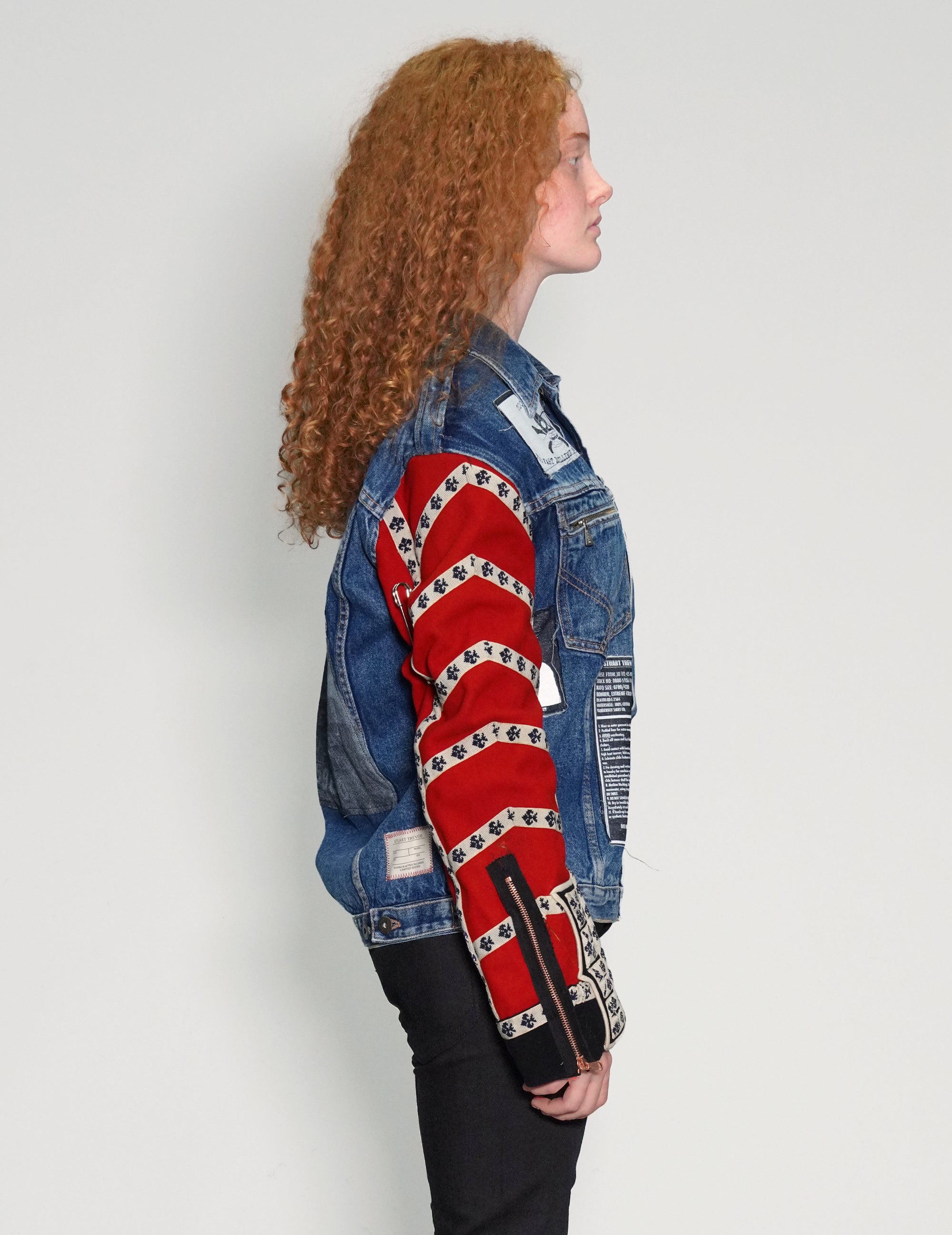 Denim Jacket with Welsh Guards Sleeves