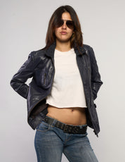 IMMORTAL Navy Leather Jacket