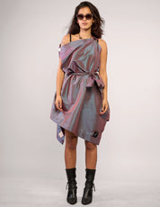 The Pirate Dress – Iridescent Mauve Taffeta