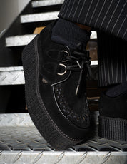 Underground Wulfrun Double Sole Creeper Schuhe aus schwarzem Wildleder