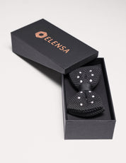Elensa Silk Bow Tie - Black Dot