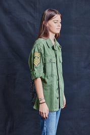 Khaki Party Back Shirt - Long Sleeve Khaki