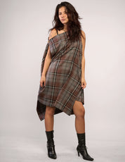 The Pirate Dress – Taupe Tartan