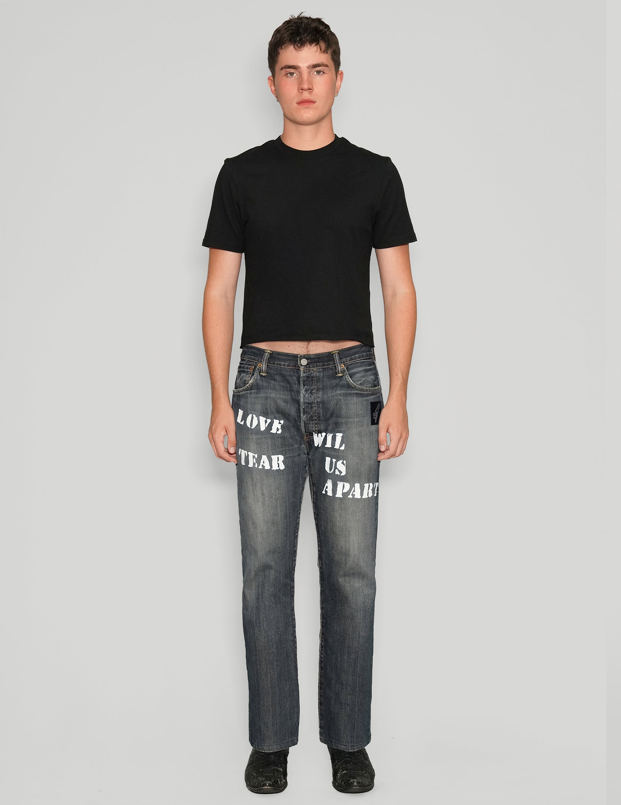 'Love Will Tear Us Apart' Jeans in Indigo