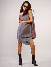 The Pirate Dress – Iridescent Mauve Taffeta
