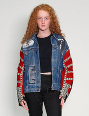 Denim Jacket with Welsh Guards Sleeves