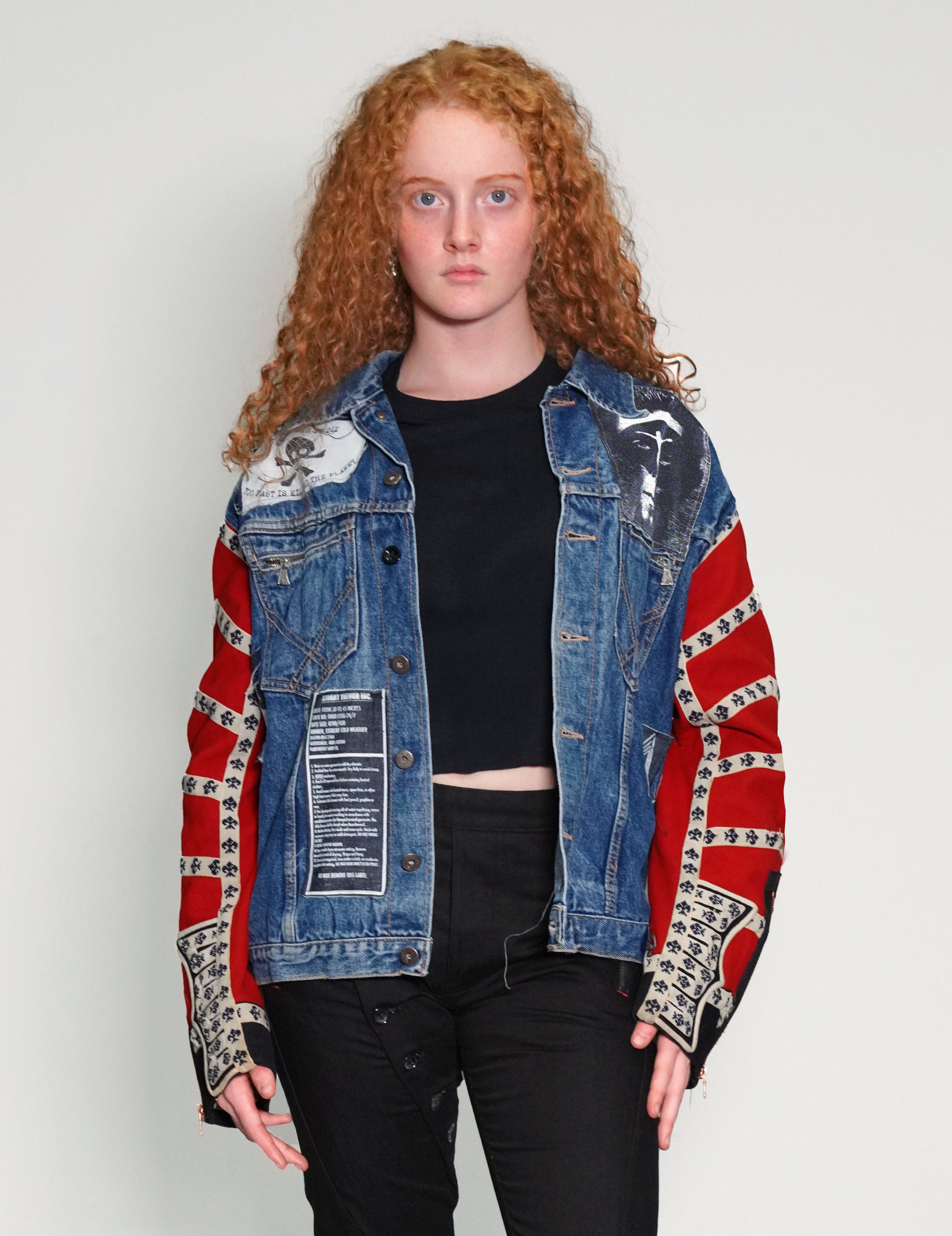 Denim Jacket with Welsh Guards Sleeves
