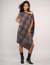 The Pirate Dress – Purple Grey Tartan
