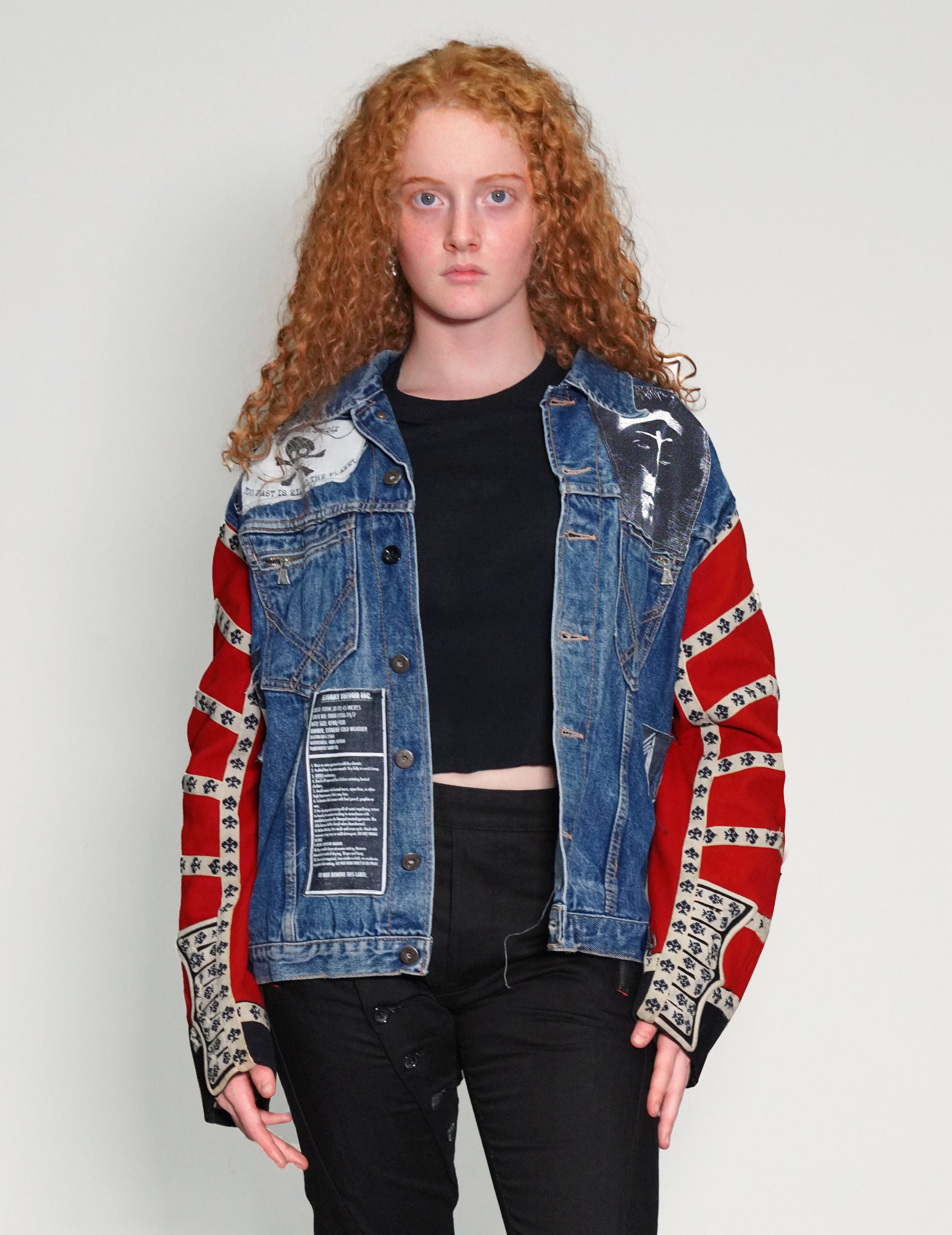 Denim Jacket with Welsh Guards Sleeves