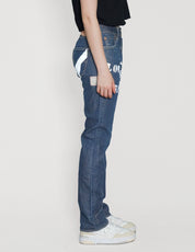 'Love Will Tear Us Apart' Jeans in Blue