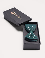 Elensa Silk Bow Tie - Green Dot