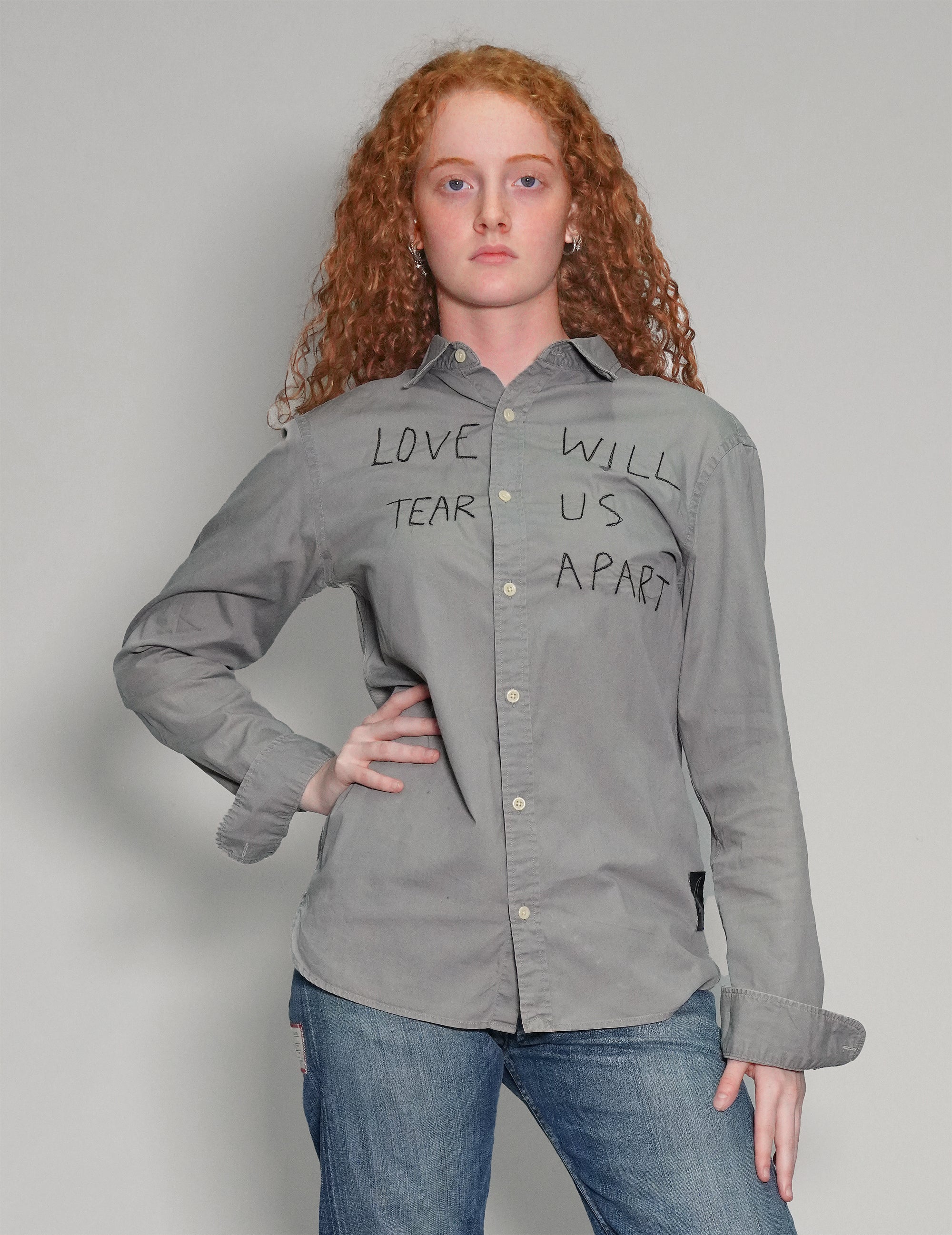'Love Will Tear Us Apart' Grey Shirt