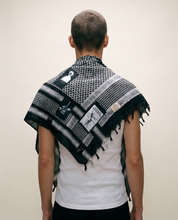 'The Riot' Patched Scarf in Black & White Men