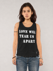 'Love Will Tear Us Apart' Tank Top in Black