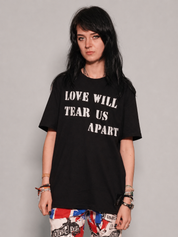 'Love Will Tear Us Apart' T-Shirt in Black