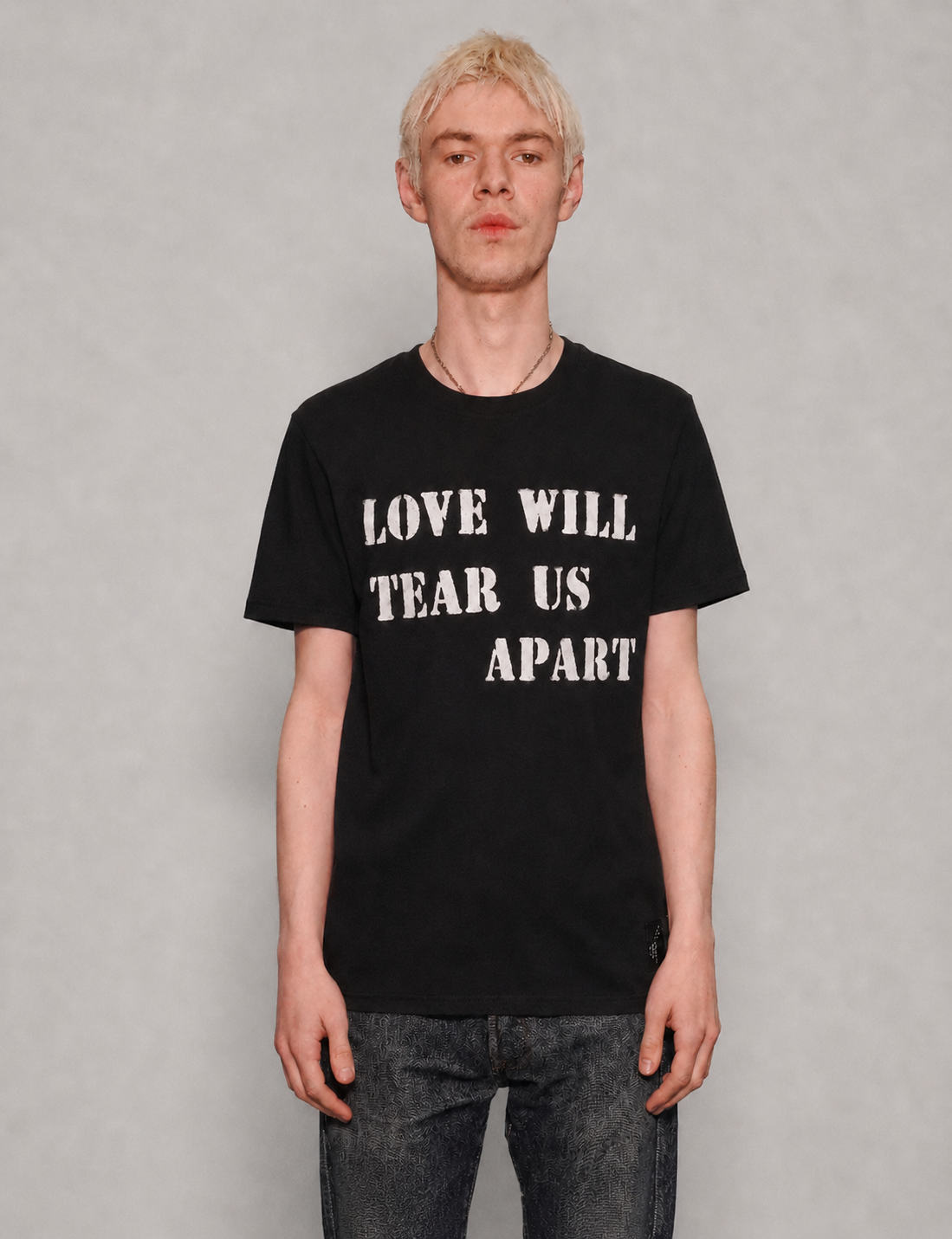 'Love Will Tear Us Apart' T-Shirt in Black
