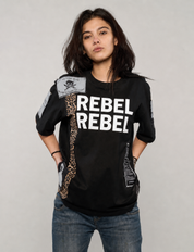 ST Patched 'Rebel Rebel' T-Shirt in Black