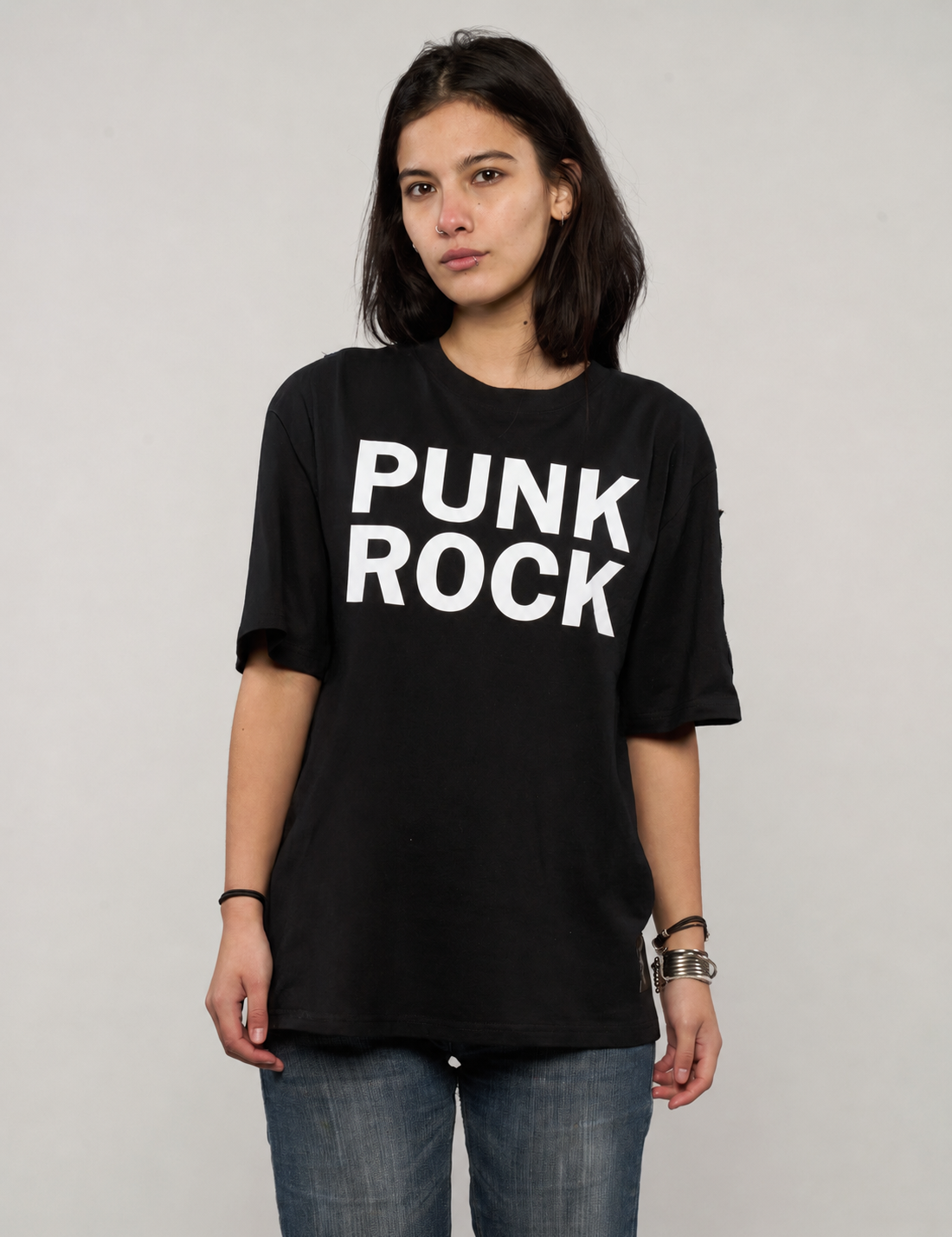 ST 'Punk Rock' T-Shirt in Black