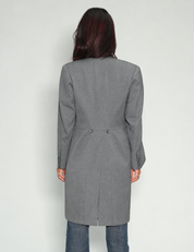 Light grey Edwardian tailcoat, side view