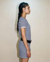 Vintage Naval Breton T-Shirt Dress in Blue Stripe