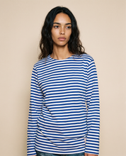 Vintage Naval Long Sleeve T-Shirt in Blue Stripe